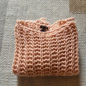 CREW NECK OPEN-KNIT SWEATER - Massimo Dutti
